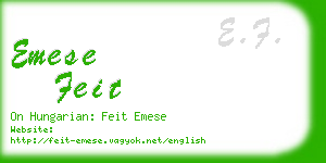 emese feit business card